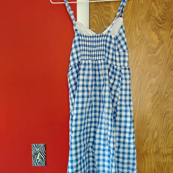 Old Navy blue/white check summer dress Size 4 - Picture 2 of 2